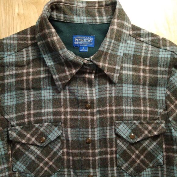 Vintage Pendleton Wool Flannel Western Button Down Shirt - Picture 3 of 7